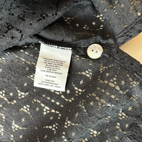 Ruby Rd lace button down top - Picture 5 of 10